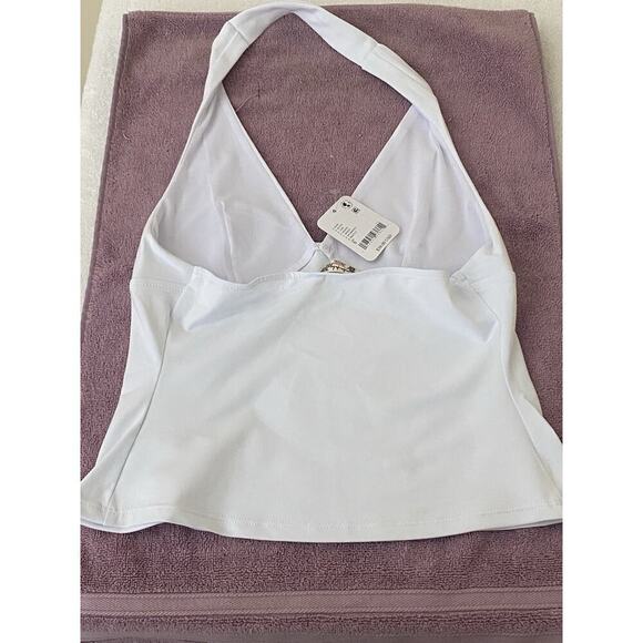 Intimately Free People Still Here Halter Cami Size S White Sporty Coquette - Picture 3 of 4